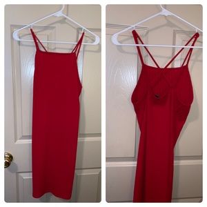 Red Crisscross Dress